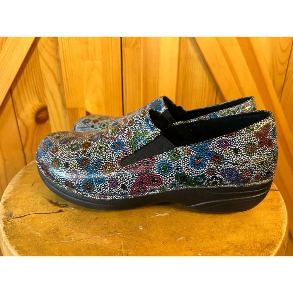 SPRING STEP Freesa Slip On Occupational Nursing Work Clogs Multicolor Womens 7.5